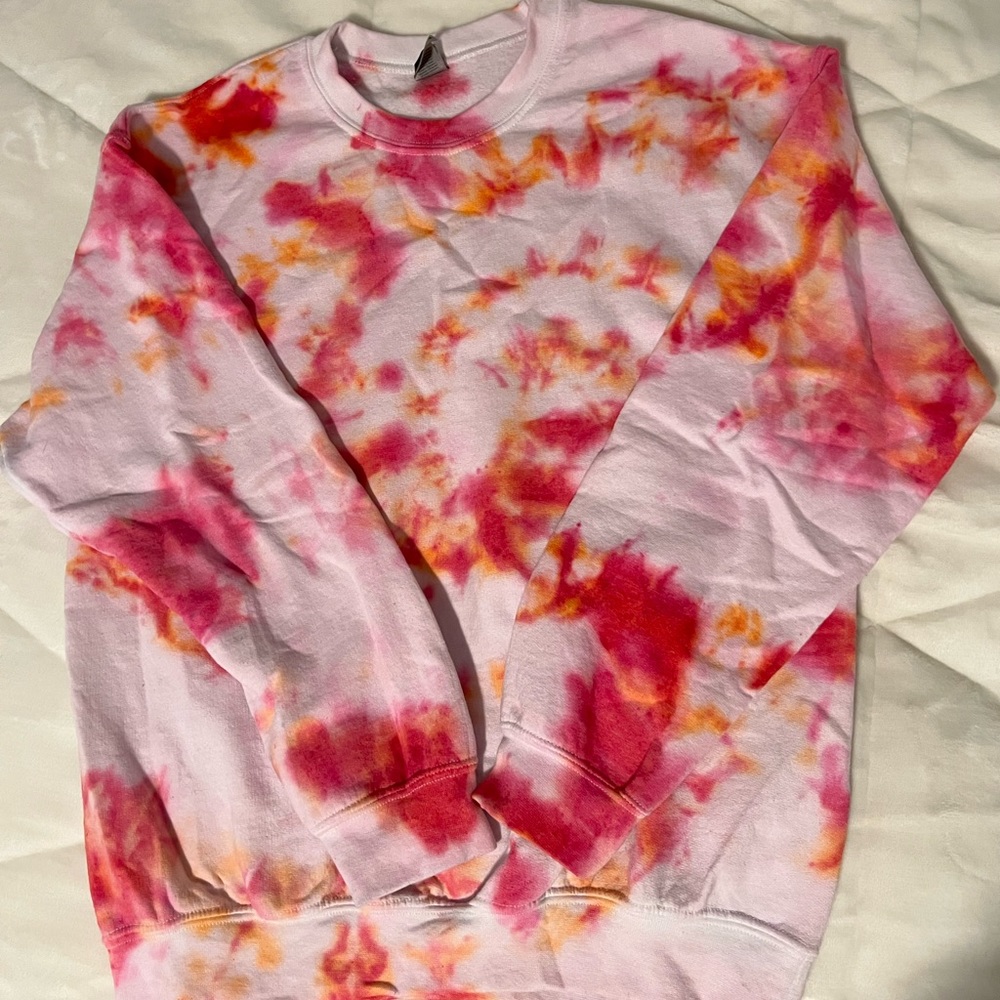 Pink tie dye Crewneck
